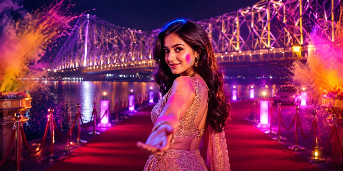 Holi festival live casino event in Kolkata